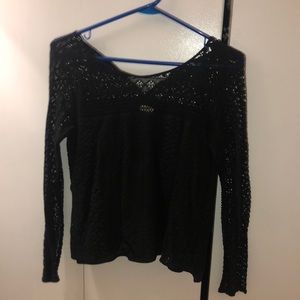 Black long sleeve shirt.